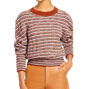 A.L.C. Samara Wool & Alpaca-Blend Amethyst Combo Crewneck Sweater